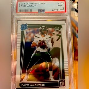 Zach Wilson NFL Card, PSA Graded 9